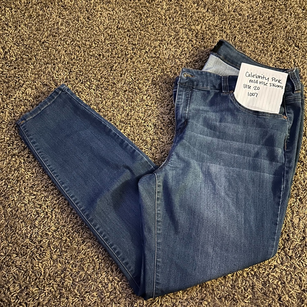 Celebrity Pink Dark Blue Skinny Jeans